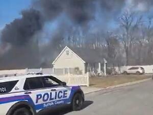 من موقع سقوط الطائرة (لقطة شاشه)