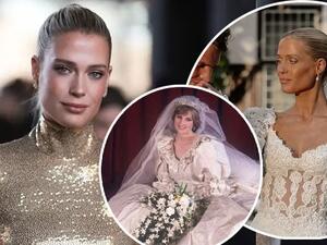 ابنة شقيق الأميرة ديانا بفستان زفاف مرصع بالكريستال