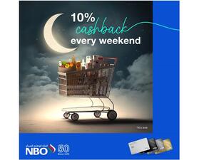 NBO credit card holders can earn 10% cashback on purchases during ramadan