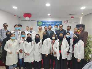 WCM-Q students participate in a free medical camp for workers