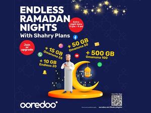 باقات شهري منOoredoo تمنحك ما يصل إلى 500 جيجابايت بيانات إضافية طوال شهر رمضان الفضيل وبنفس السعر!