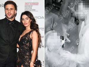 كايل ووكر مع زوجته