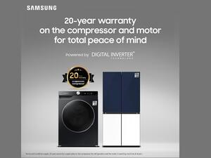 سامسونج تقدم ضماناً لمدة 20 عاماً على محركات وضواغط تكنولوجيا العاكس الرقمي في الأجهزة المنزلية