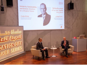 “a sustainable future only exists if we all make it”, unga president tells QF talk
