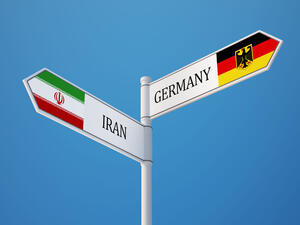 Germany and Iran's flags