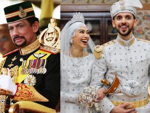 سلطان بروناي وعائلته 