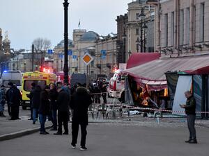 A military blogger killed in a cafe blast in Russia.