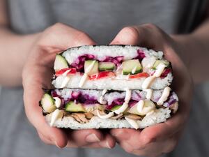 ساندويتشات السوشي النباتية