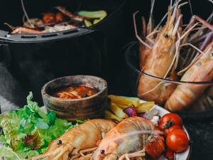 وصفة الروبيان المقلي في المقلاة الهوائية