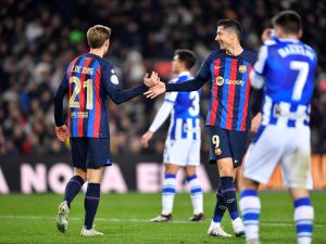برشلونة يلاقي سوسيداد من جديد (Photo by Pau BARRENA / AFP)