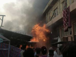 حريق في واسط العراقية - الصورة عن وكالة شفق