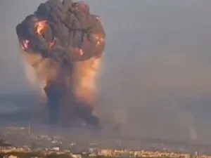 انفجار بقوة قنبلة نووية بعد ضربة روسية في اوكرانيا