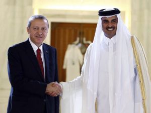 أمير قطر الشيخ تميم بن حمد برفقة الرئيس التركي رجب طيب أردوغان