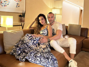 Nadine Njeim arrives at Cannes with Fiancé