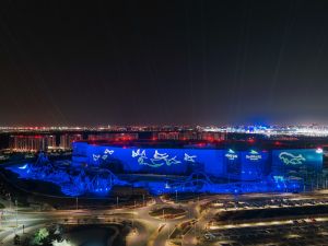 SeaWorld Yas Island, Abu Dhabi lights the capital up in blue in celebration of its official opening