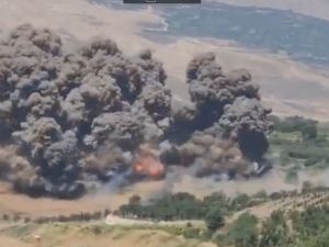  تفجير حقل الألغام بمنطقة الخشة في الجولان السوري المحتل