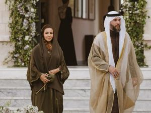 الأمير هاشم برفقة زوجته الأميرة فهدة الهاشم