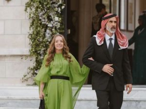 الأمير غازي بن محمد مع زوجته الأميرة مريم