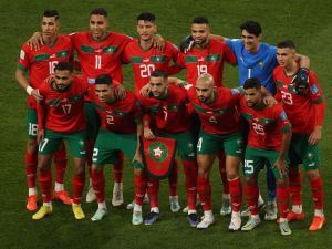 منتخب المغرب (Photo by ADRIAN DENNIS / AFP)