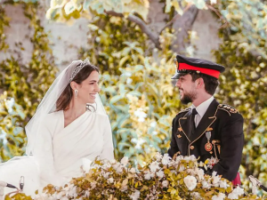 الأمير الحسين مع زوجته الأميرة رجوة الحسين