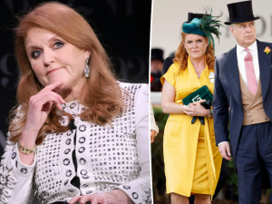 دوقة يورك سارة فيرجسون مع الأمير آندرو