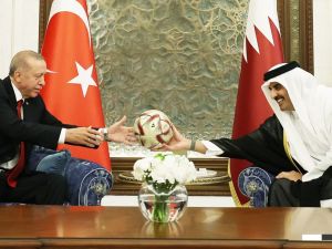 الشيخ تميم يستقبل أردوغان