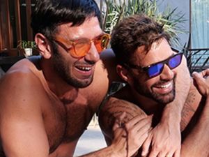 Almost naked! Raunchy pictures of Ricky Martin and ex Syrian boyfriend Jwan Yosef