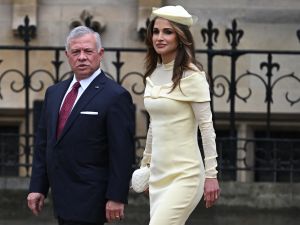 الملك عبد الله الثاني وزوجته الملكة رانيا (أ ف ب)