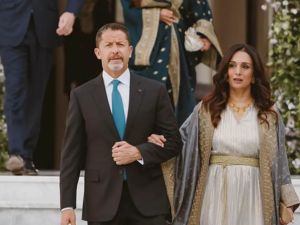 الأميرة رحمة الحسن برفقة زوجها السيد علاء البطاينة 