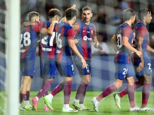 برشلونة يهزم قاديش (Photo by Pau BARRENA / AFP)