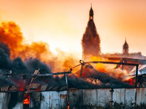 Church burning in Pakistan