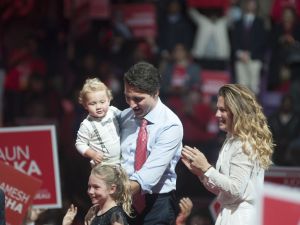 Justin Trudeau and his wife