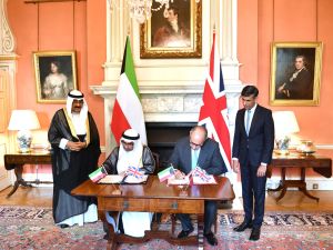 Kuwait crown prince and British Prime Minister