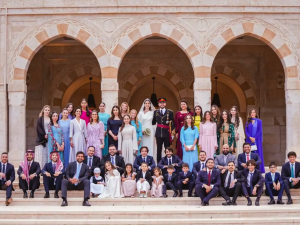 أمراء وأميرات آل هاشم في زفاف ولي العهد 