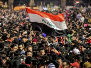 جانب من المظاهرات في العراق ضد الفساد