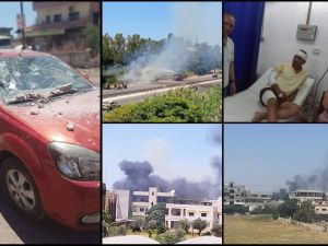 صور لاضرار الهجمات بالطائرات الانتحارية على الساحل السوري