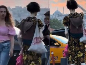 مخلوق غريب يتجول في شوارع إسطنبول 