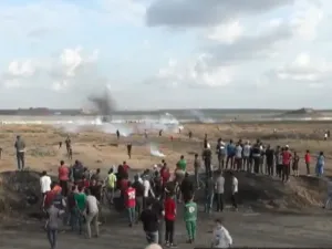 5 شهداء بانفجار عبوة خلال تظاهرات ضد الاحتلال الاسرائيلي شرقي غزة (فيديو)