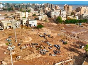 اغلاق درنة بسياج عازل- الصورة عن الفيس بوك