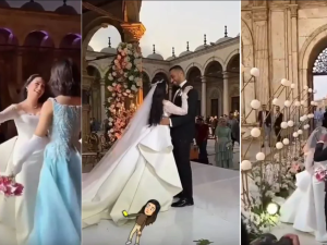 حفل زفاف وموسيقى ورقص داخل مسجد