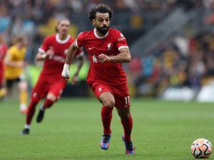 محمد صلاح (Photo by Adrian DENNIS / AFP) 