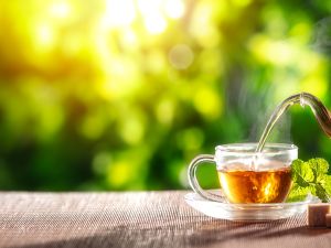 Drinking tea