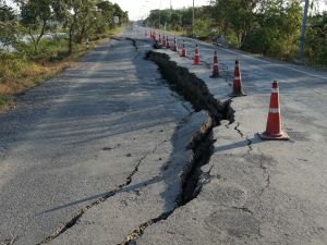 during an earthquake