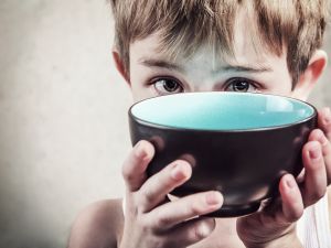 Hunger. Shallow focus