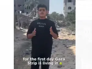 نجل وائل الدحدوح الذي استشهد امس الاربعاء