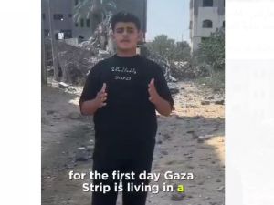 نجل وائل الدحدوح الذي استشهد امس الاربعاء