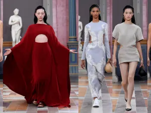 عرضValentino LÉcole  مدرسة جمالية لصيف 2024 وحبيبة ليوناردو ديكابريو تشارك العرض