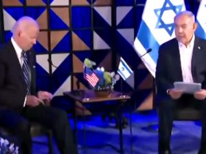 بايدن يتبنى الرواية الاسرائيلية حول مجزرة المستشفى بغزة