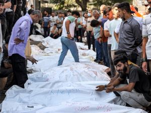 Palestinian victims in Gaza Strip