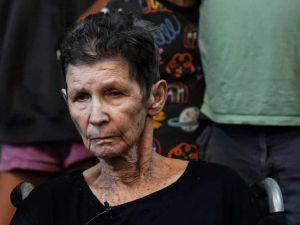 Yocheved Lifshitz, an Israeli grandmother and former peace activist, was released from Hamas captivity on Monday. (Janis Laizans/ Reuters)